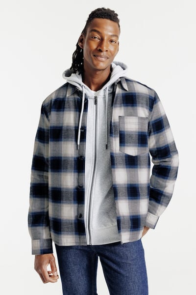 Surchemise doubl&eacute;e en coton