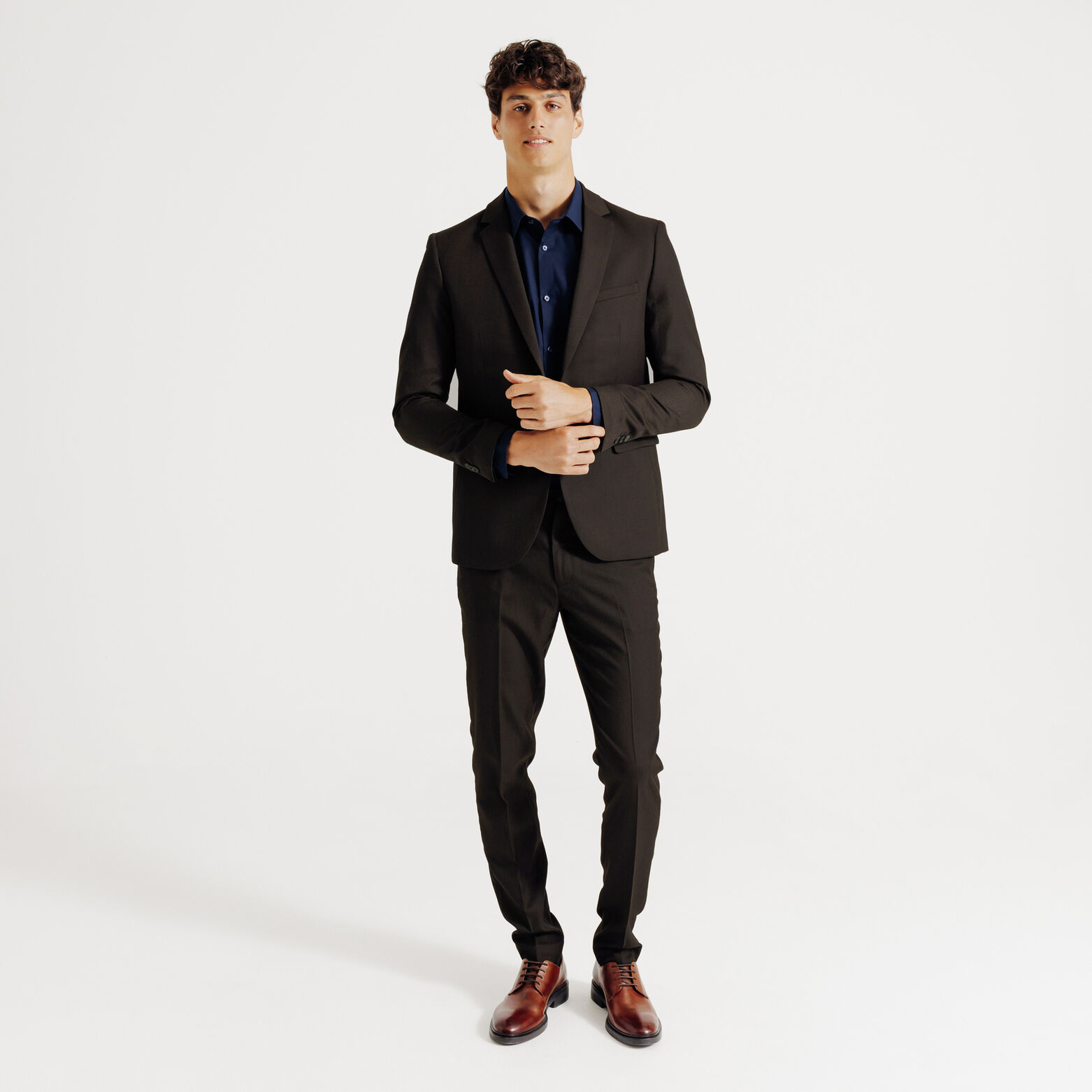 Costume 2 pi&egrave;ces slim - Marron