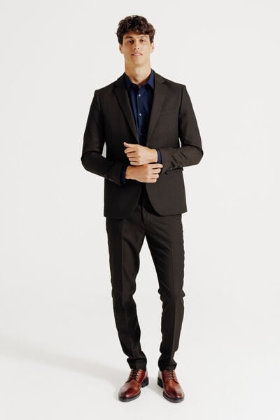 Pantalon de costume slim uni