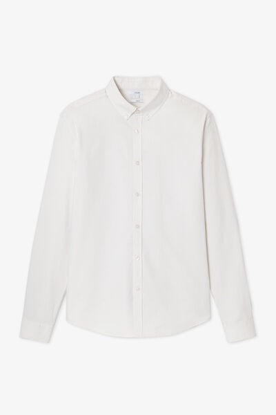 Chemise oxford en coton ray&eacute;e