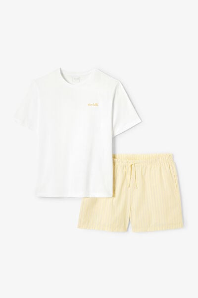 Ensemble pyjama short ray&eacute;