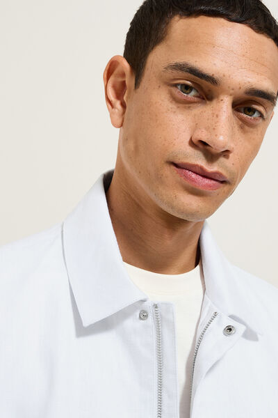Blouson en lin col chemise
