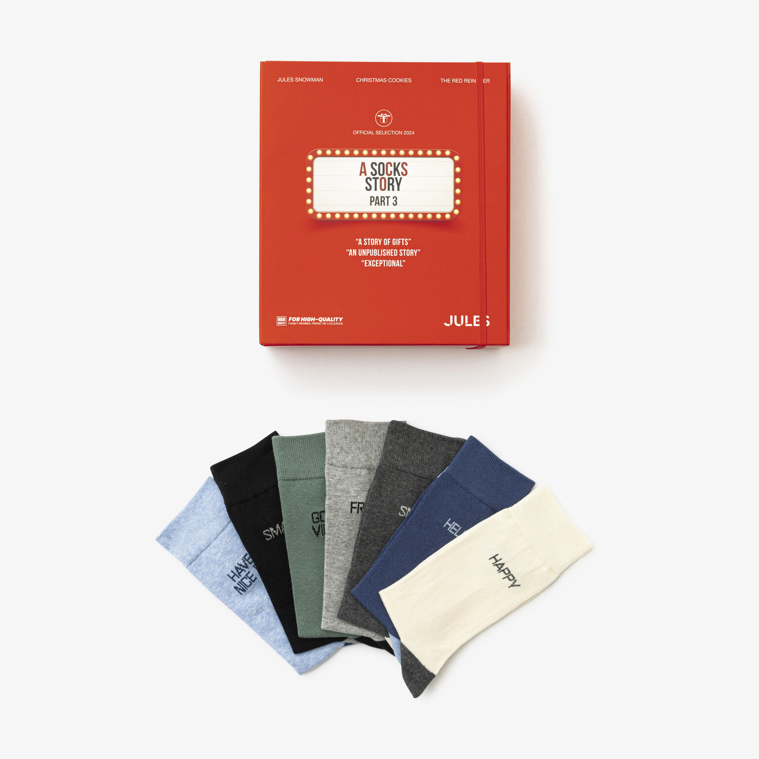 Coffret version anglaise 7 paires de chaussettes