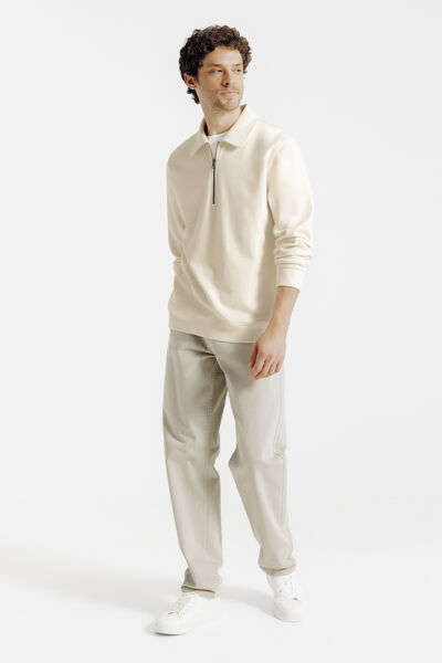 Sweat col polo zipp&eacute;
