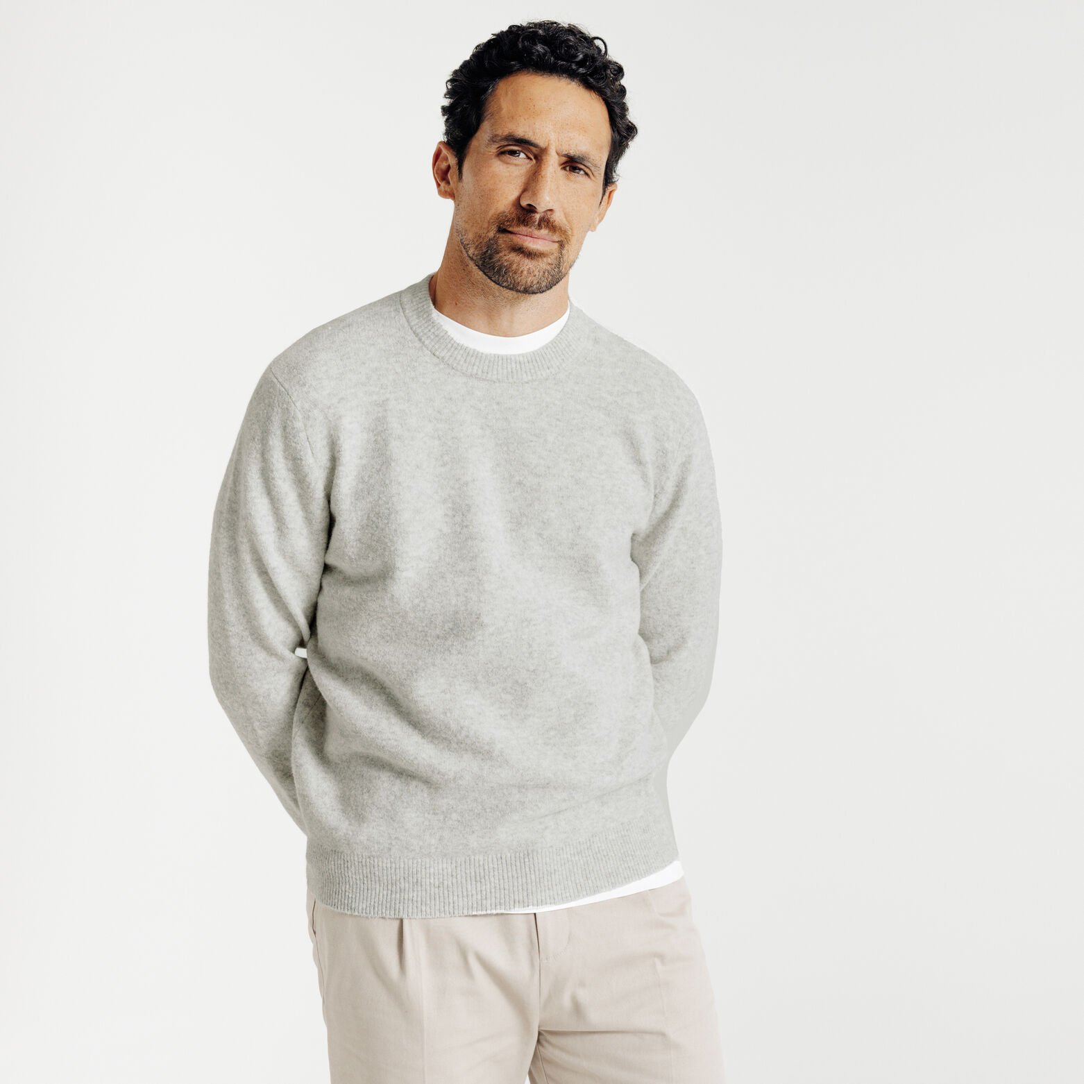 Pull col rond mousseux