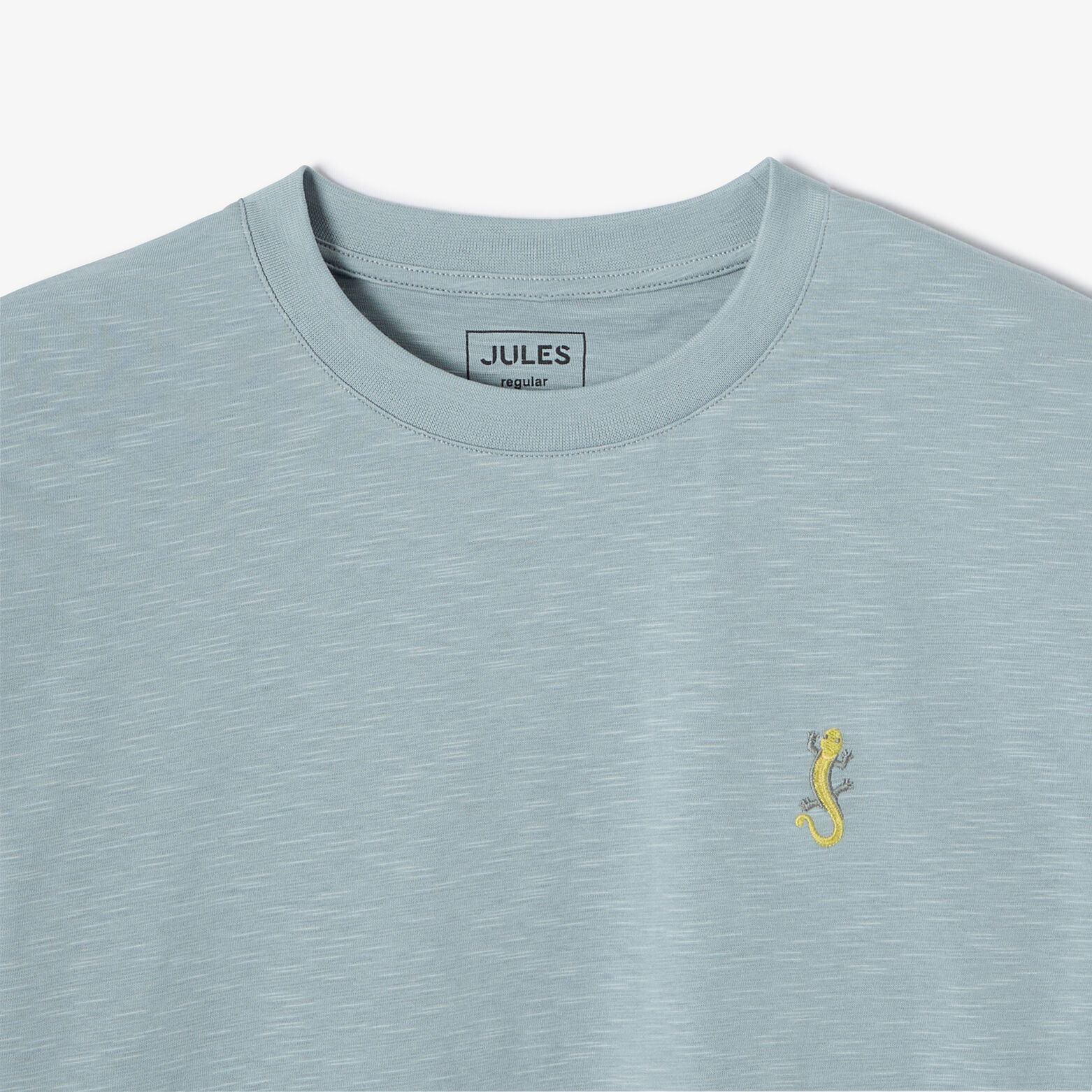 Tee shirt mati&egrave;re flamm&eacute;e broderie poitrine