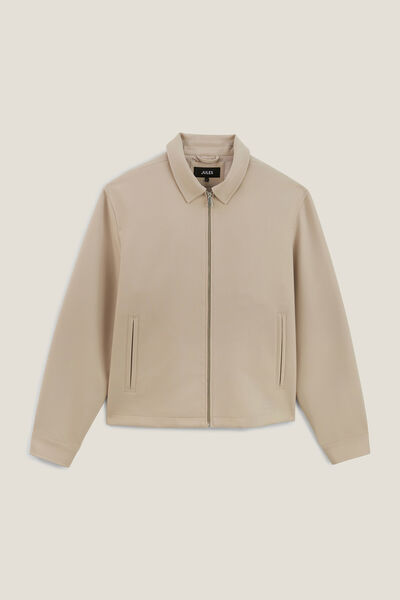 Veste mi-saison zipp&eacute;e col chemise