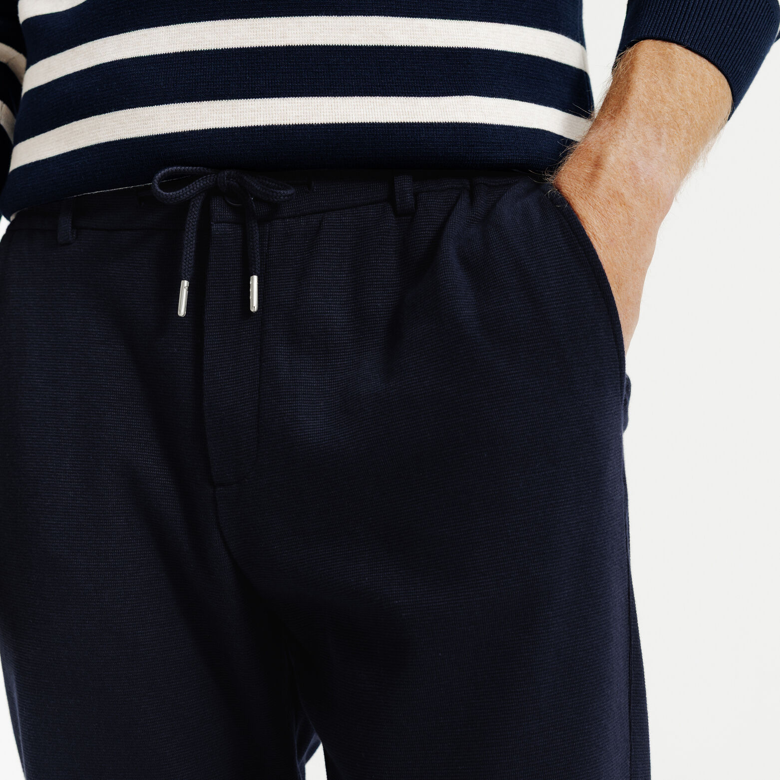 Pantalon chino tapered en maille