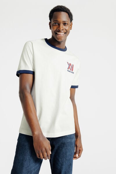 Tee shirt brod&eacute; poitrine licence France Rugby