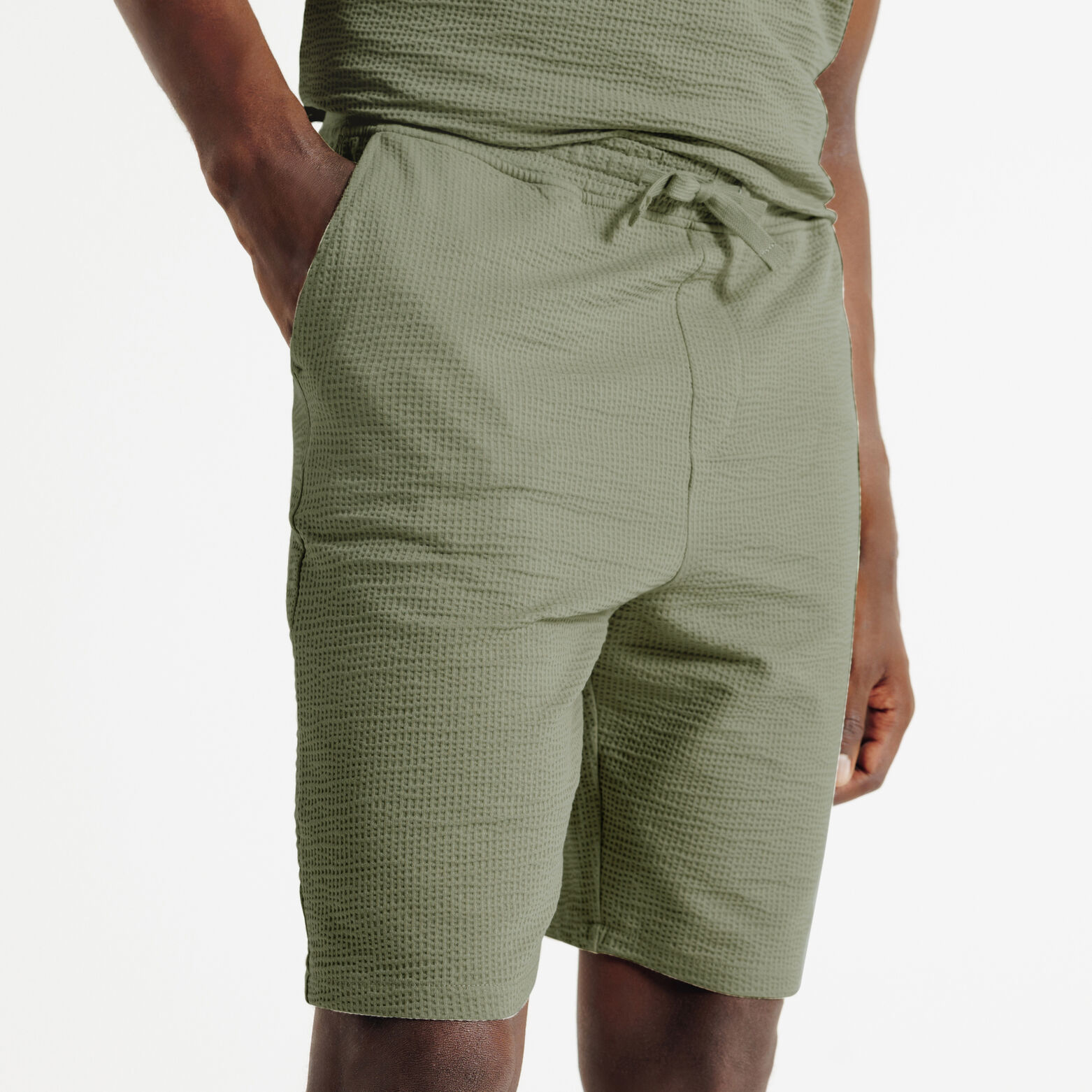 Bermuda en maille seersucker