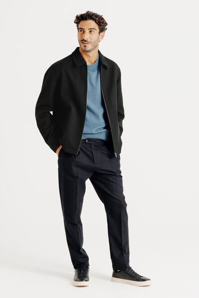 Blouson col chemise zipp&eacute;