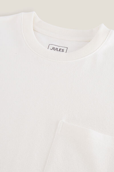 Tee shirt mati&egrave;re textur&eacute;e col rond