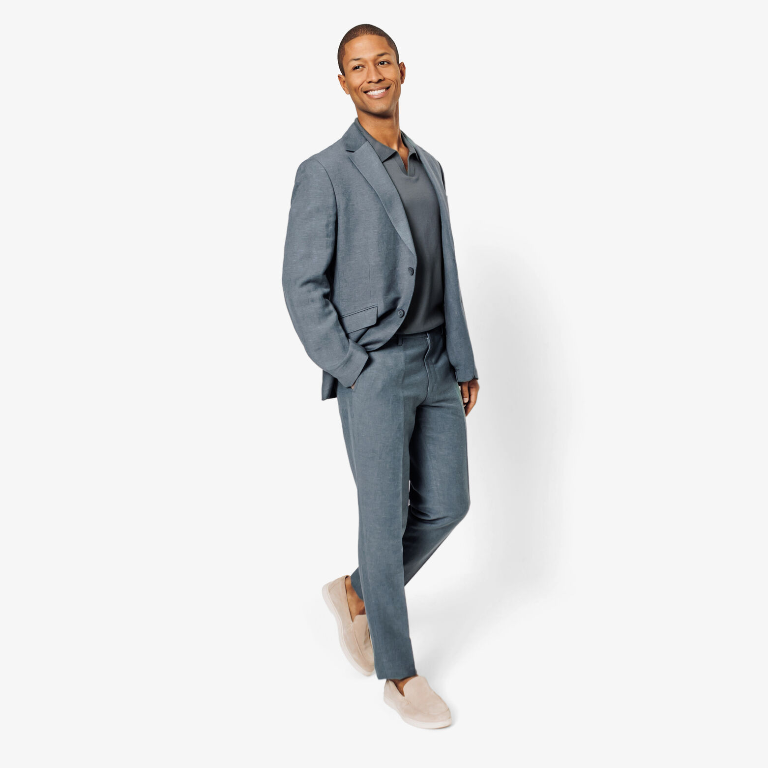 Polo in tricot met jersey resortkraag