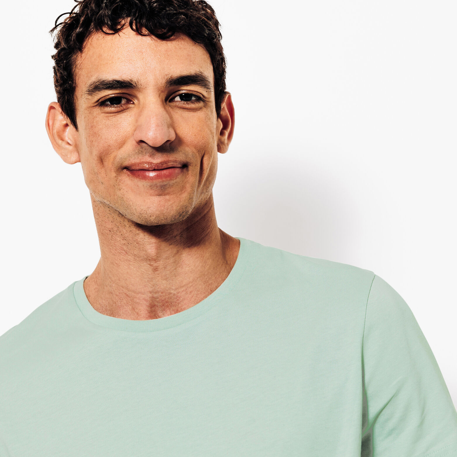 Tee shirt en coton col rond basique