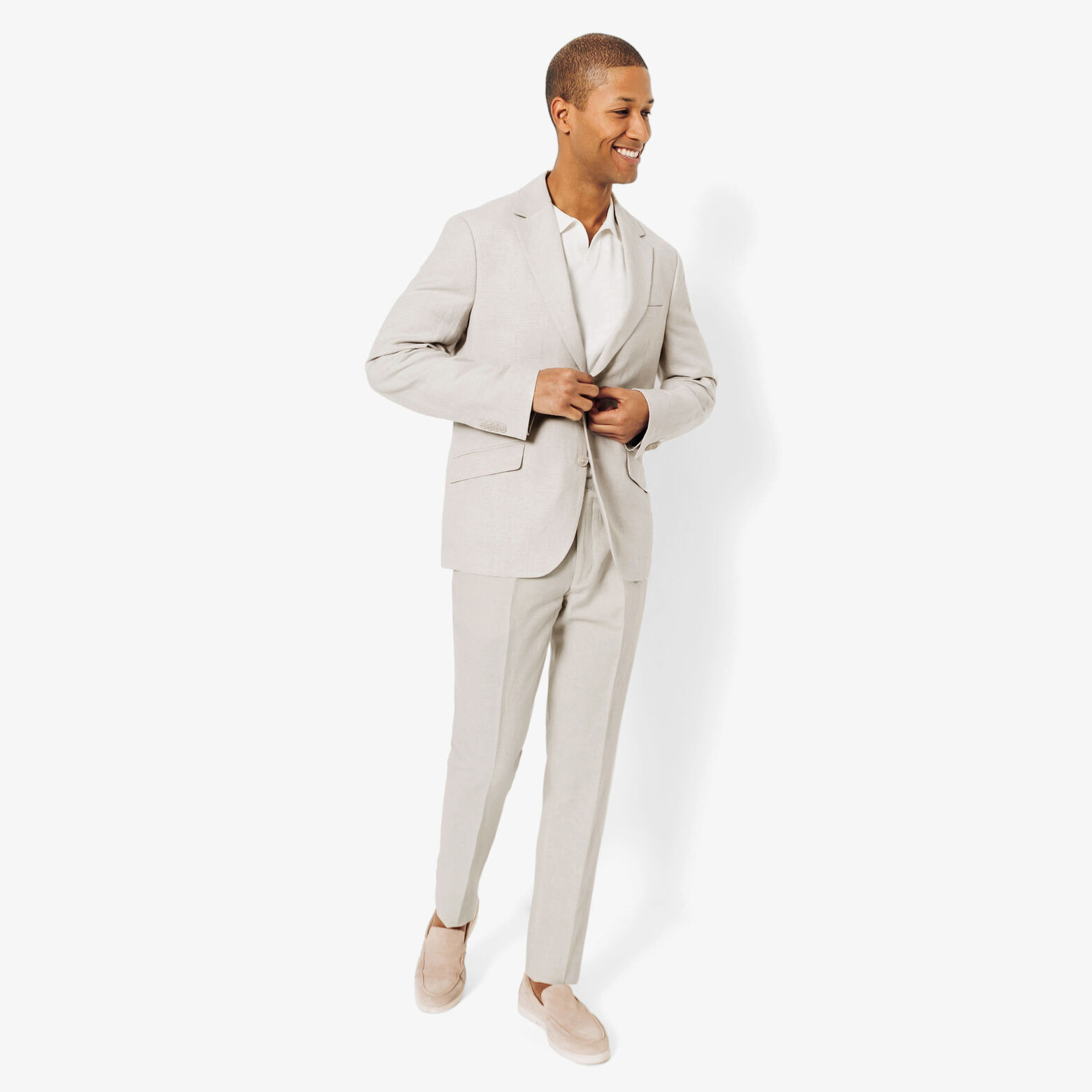 Pantalon de costume contenant du lin