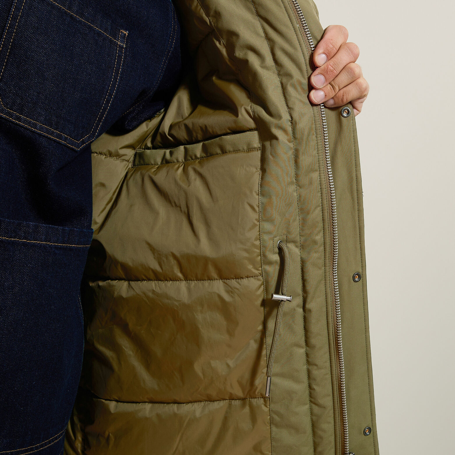 Parka d&eacute;perlante longue
