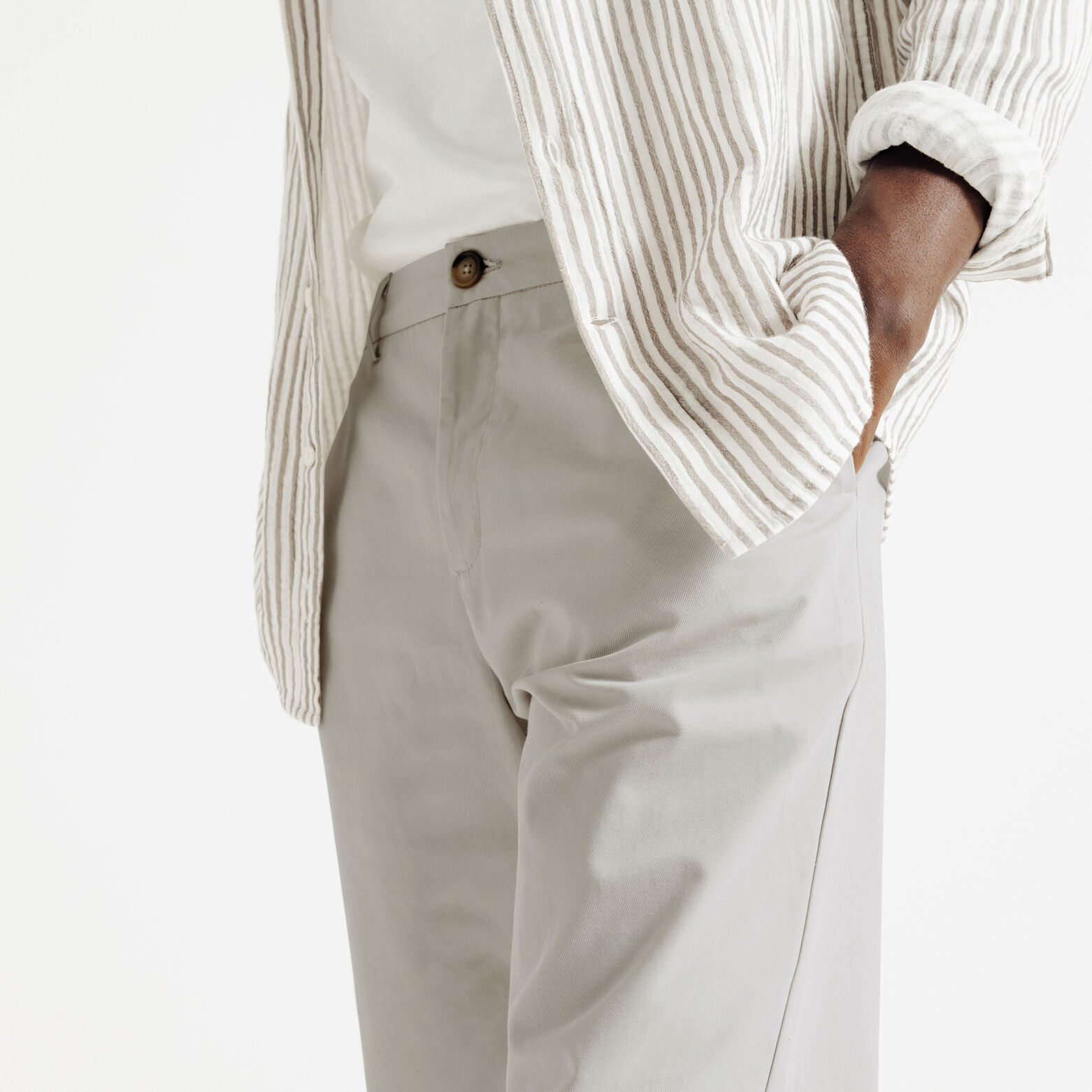 Verkorte tapered fit chinobroek