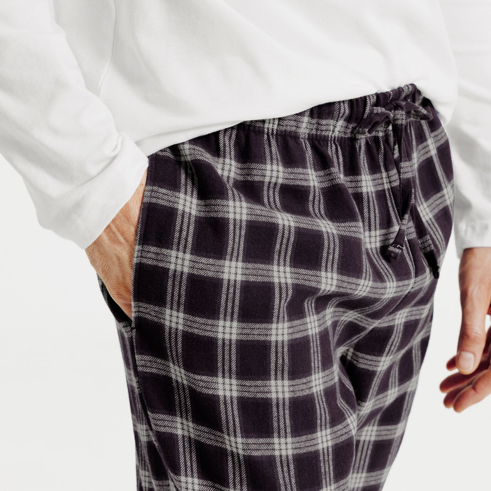 Ensemble pyjama en flanelle &agrave; carreaux