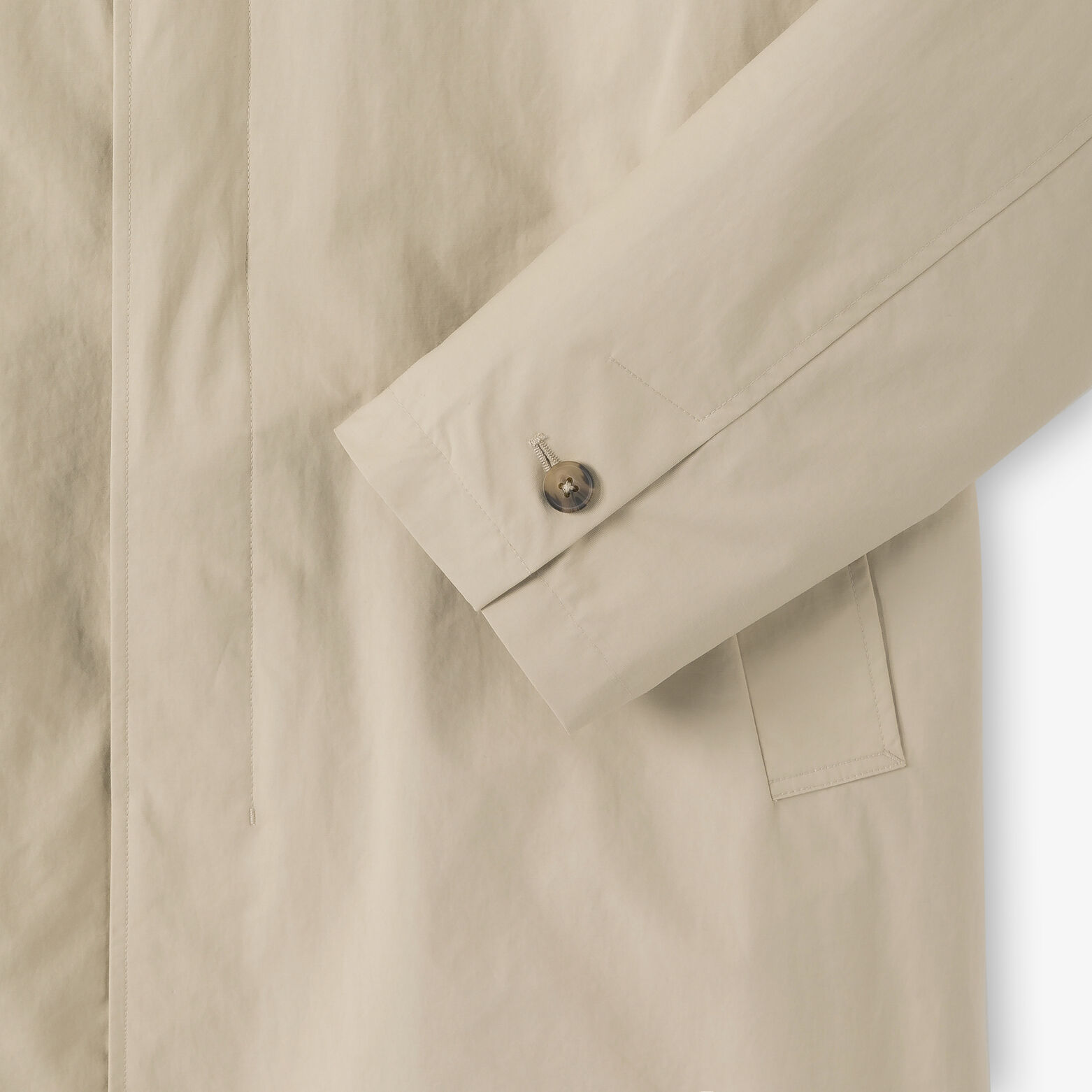 Trench long col chemise doubl&eacute;