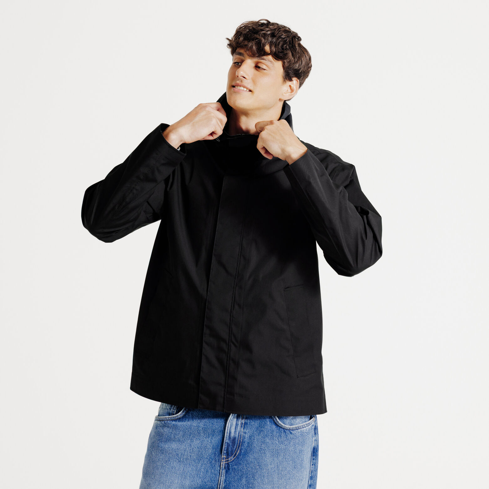 Parka courte waterproof &agrave; capuche