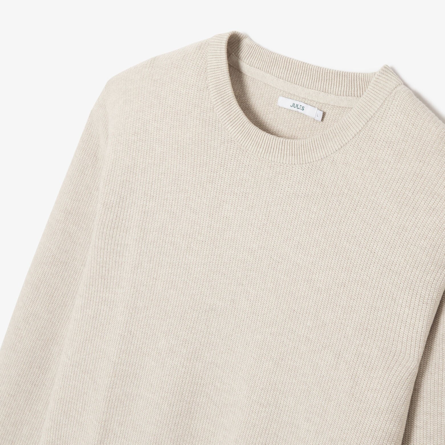 Pull col rond jeux de points fantaisie