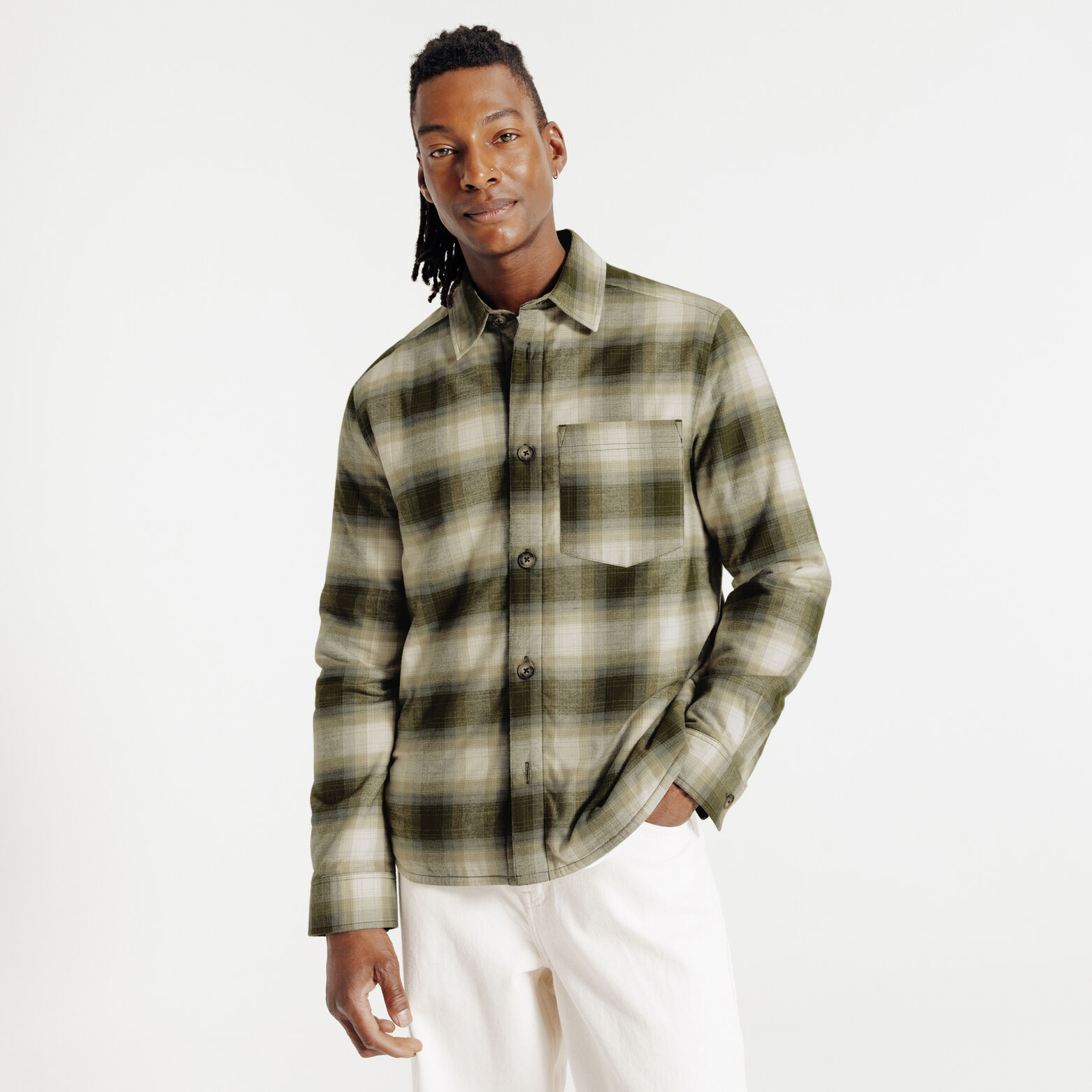 Surchemise doubl&eacute;e en coton