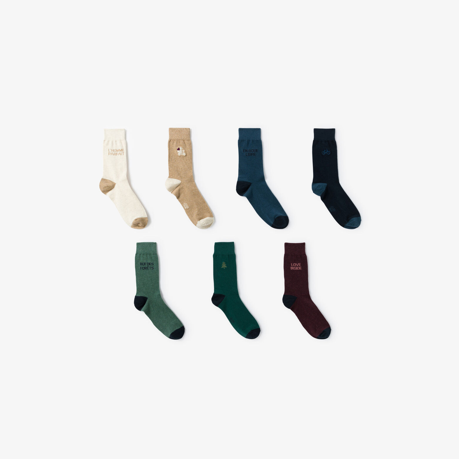 Coffret 7 paires de chaussettes fantaisies