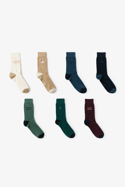 Coffret 7 paires de chaussettes fantaisies