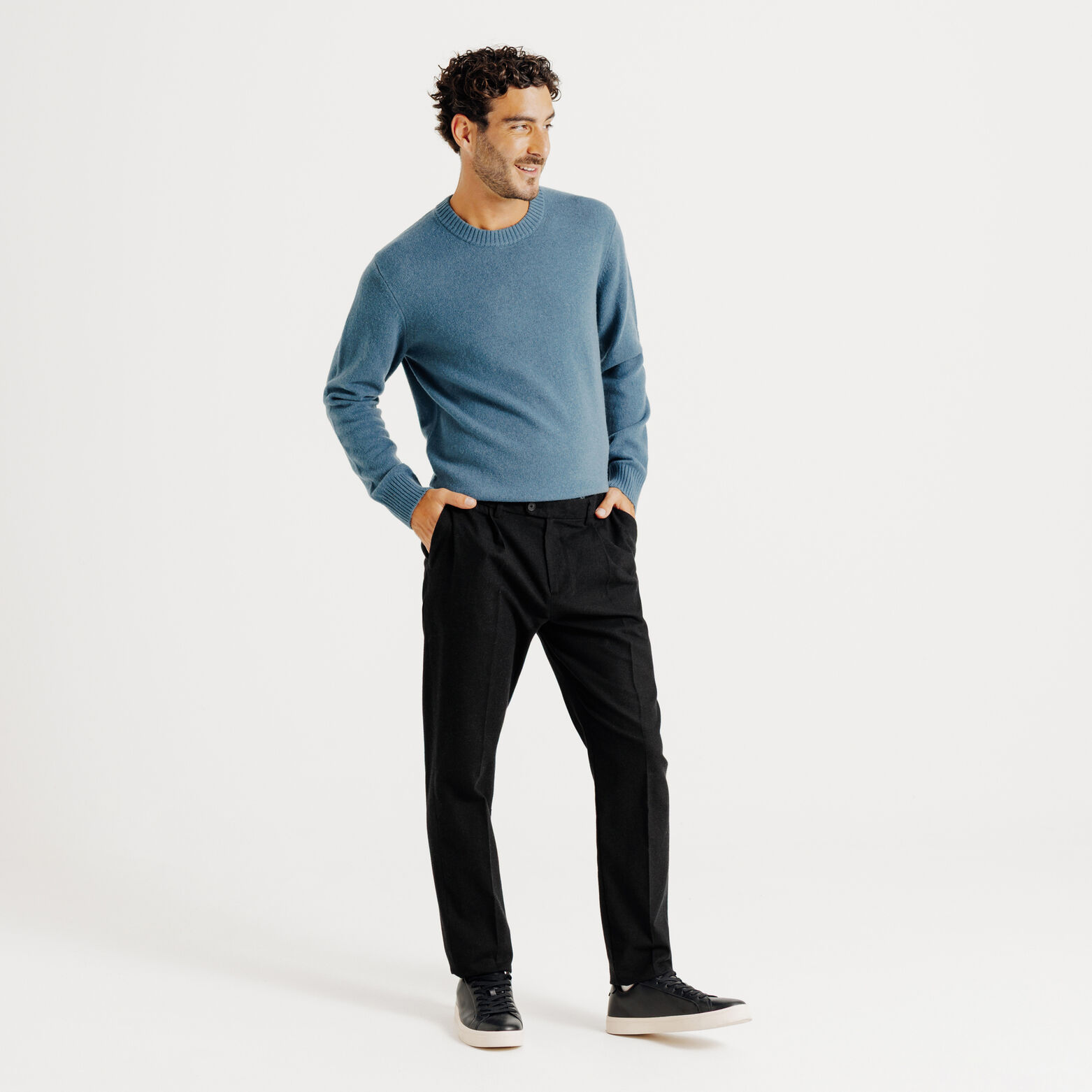 Pantalon chino tapered flanelle