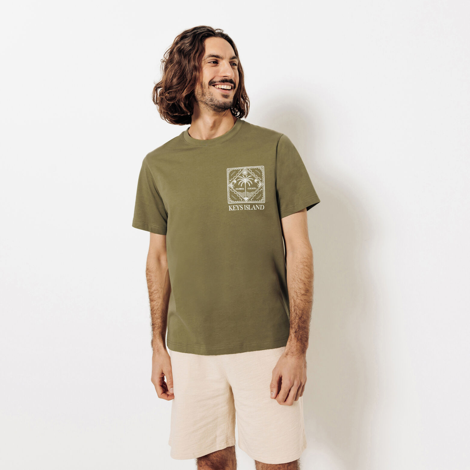 Tee shirt imprim&eacute; col rond