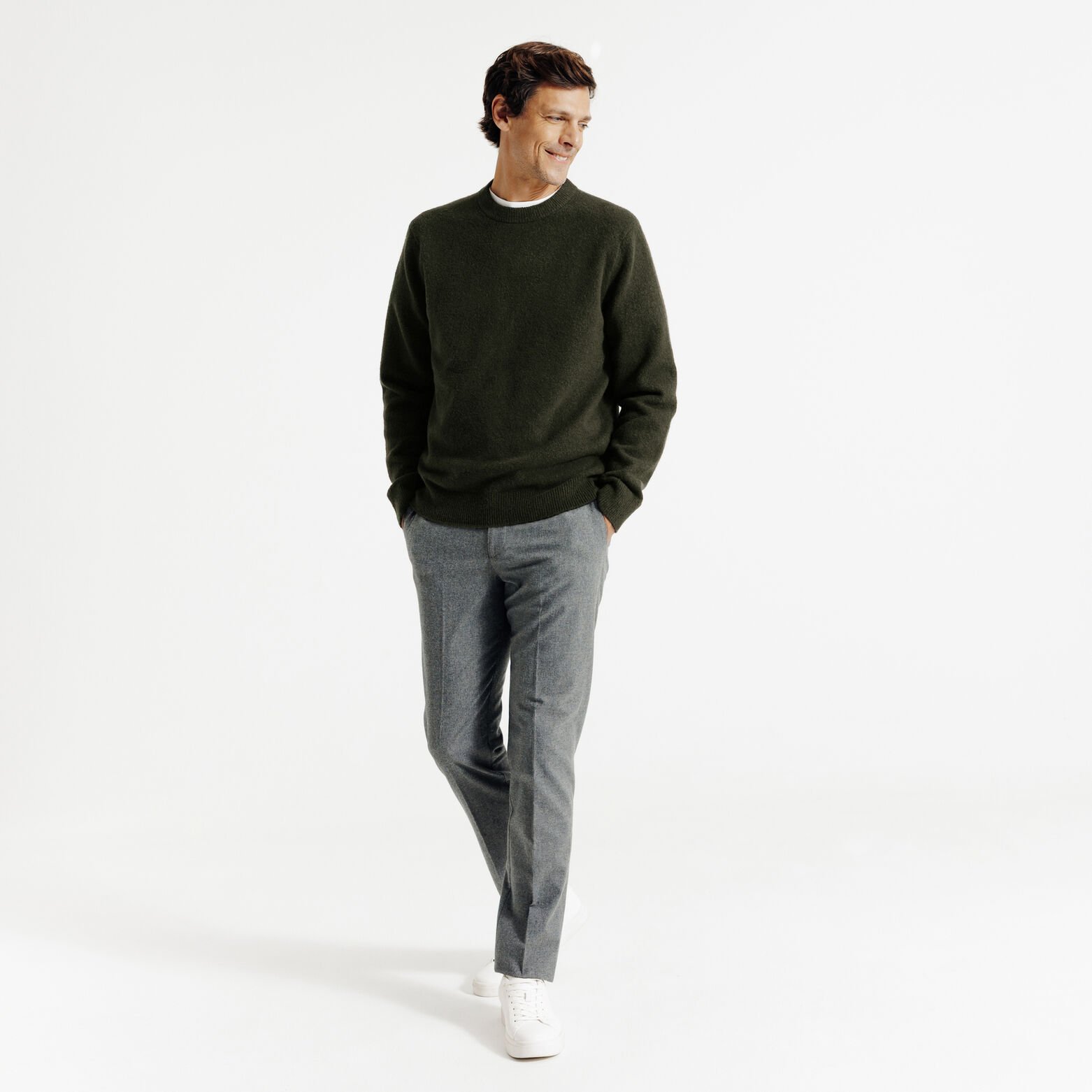 Pull col rond mousseux