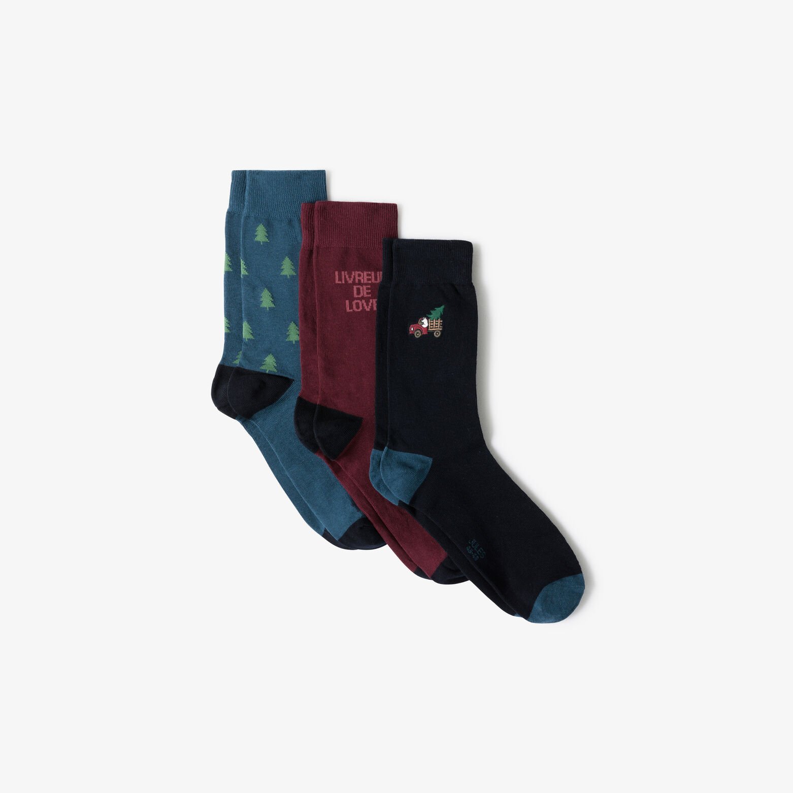 Coffret 3 paires de chaussettes fantaisies
