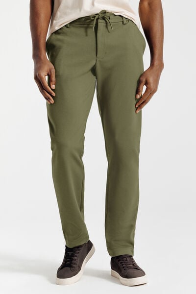Pantalon chino tapered maille
