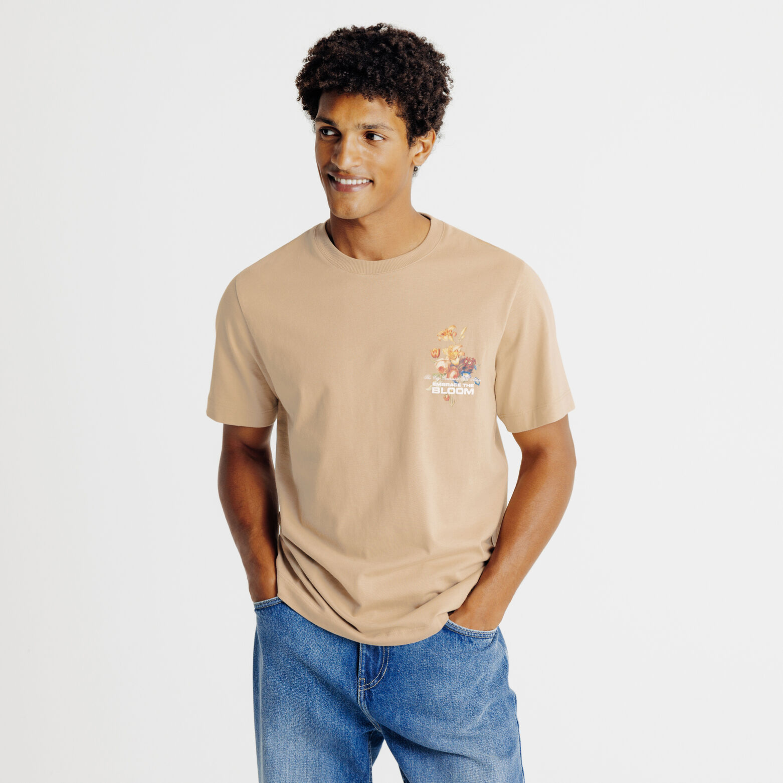 T-shirt met print voor- en achteraan