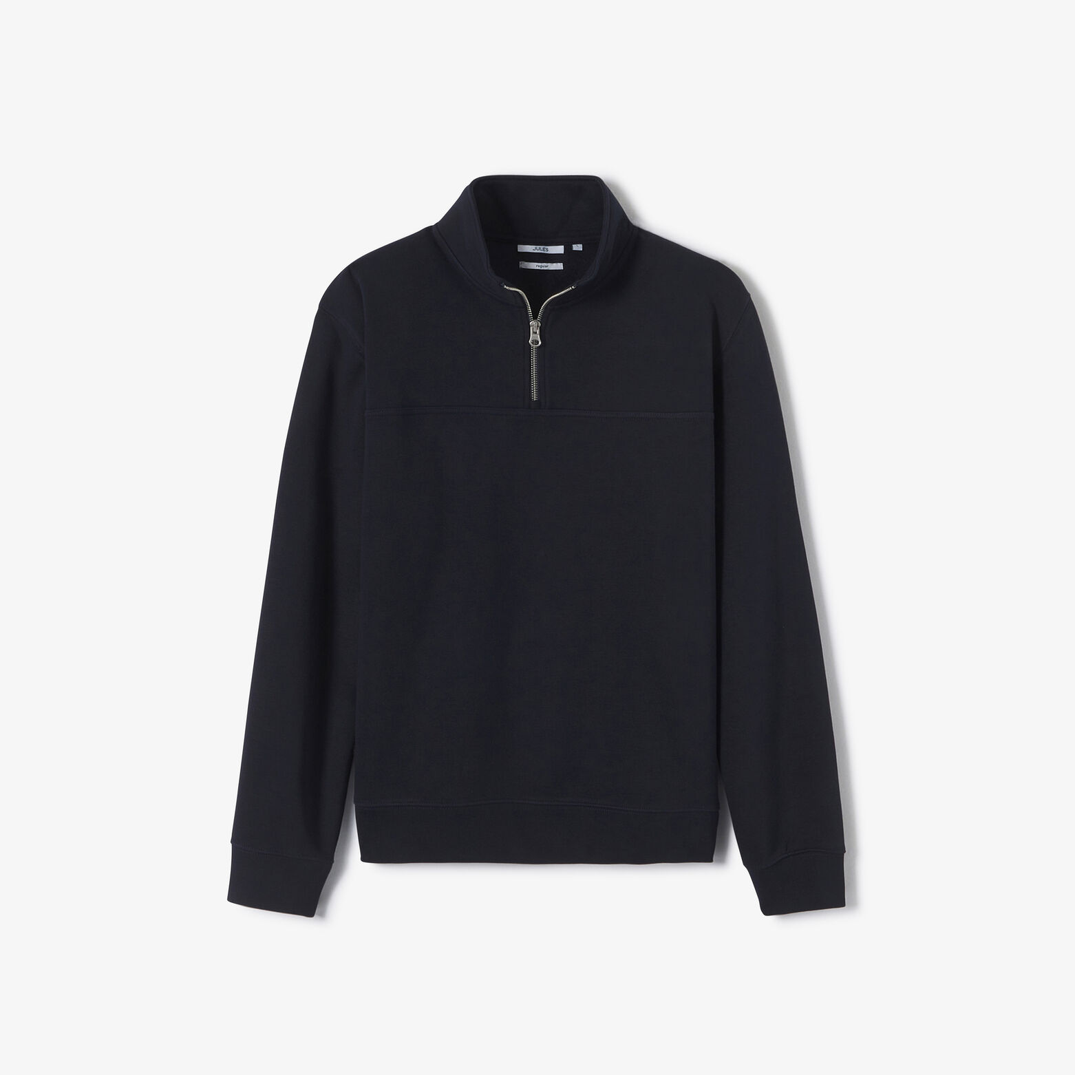Sweat col montant zipp&eacute; uni