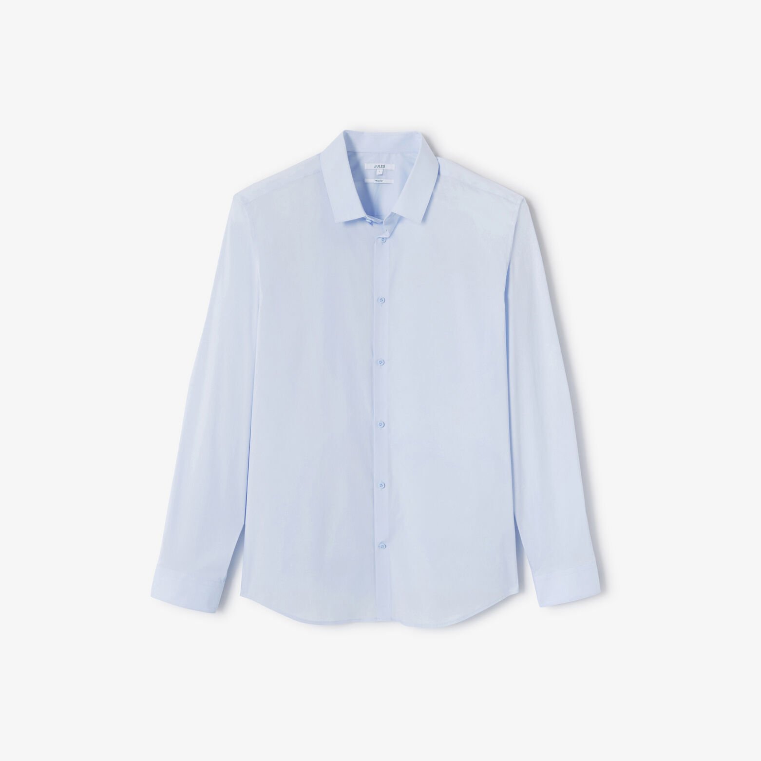 Chemise regular unie coton