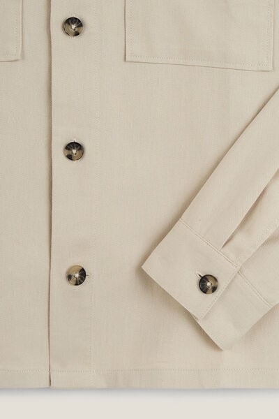 Surchemise en coton col chemise