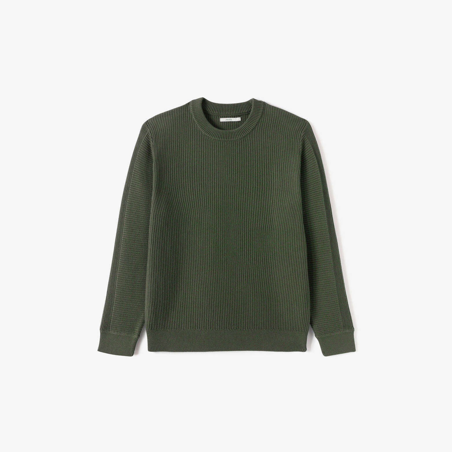 Pull col rond jeux de points fantaisie