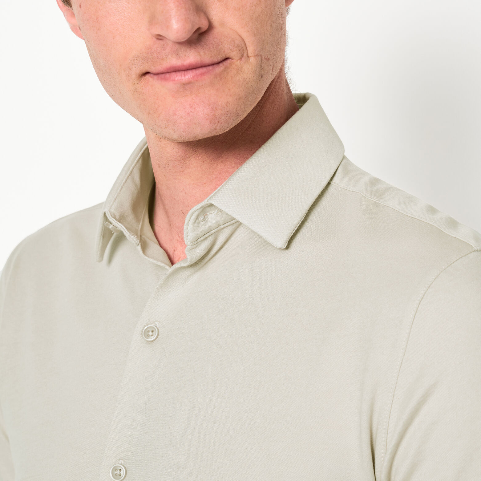 Chemise en maille coton slim