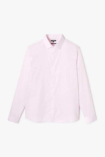 Chemise sans repassage en coton unie slim