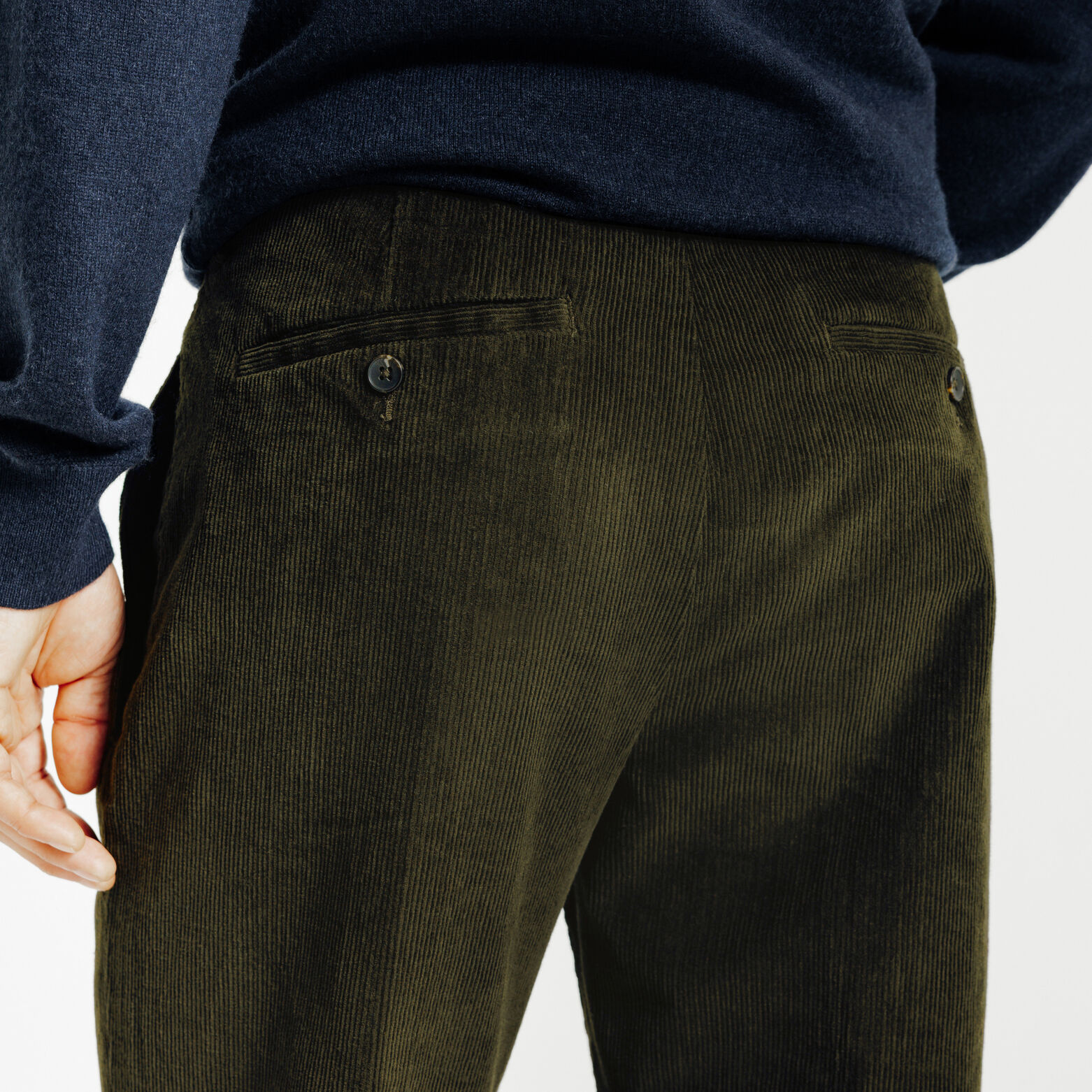 Pantalon chino straight velours