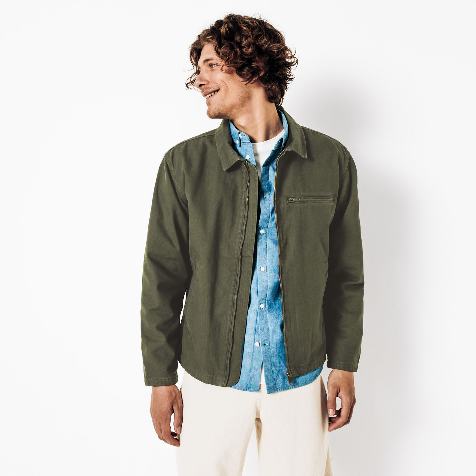 Blouson mi-saison col chemise