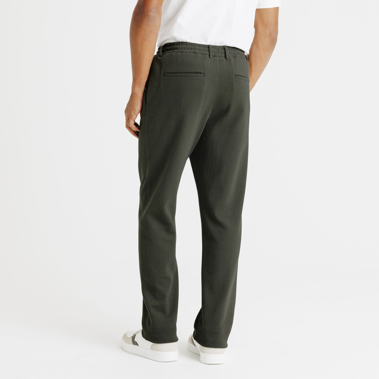 Tapered fit chinobroek in tricot