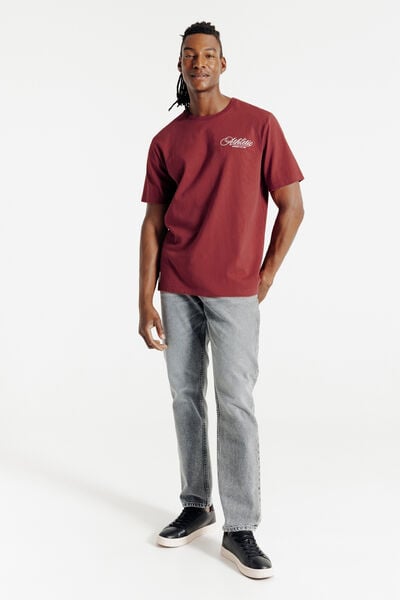 T-shirt in katoen met borduursel op de borst