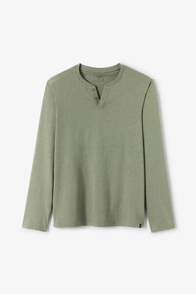 Tee shirt col tunisien manches longues