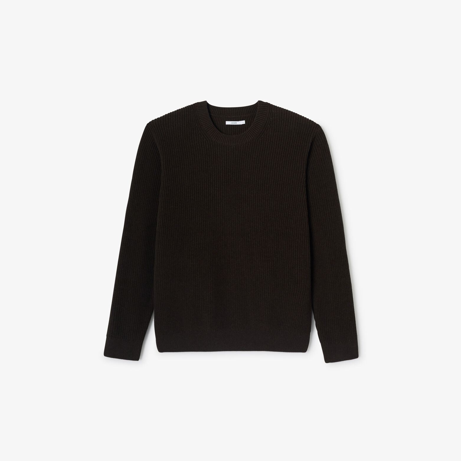 Trui ronde hals in ribstof