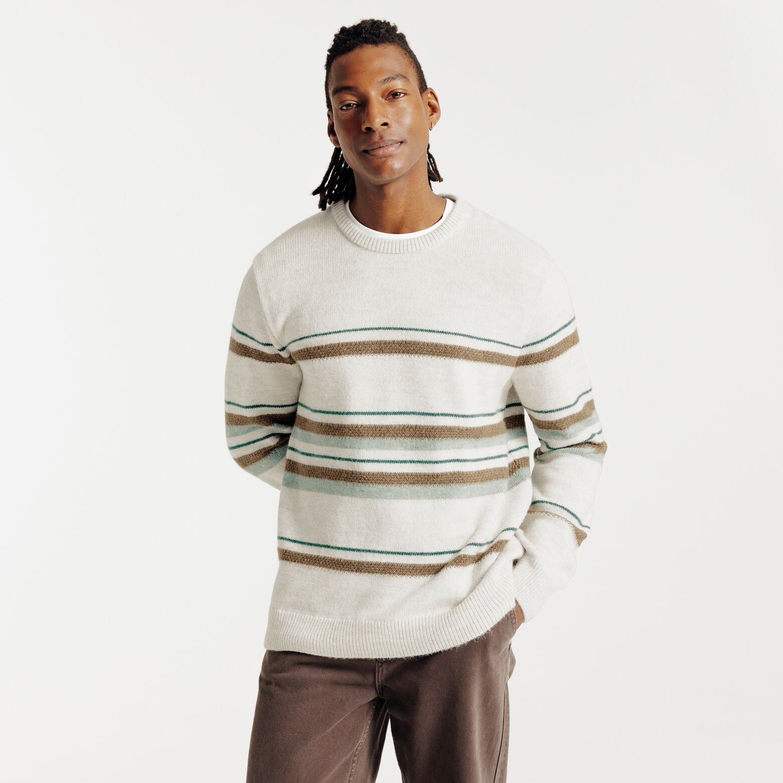 Pull col rond jeux de ray&eacute;