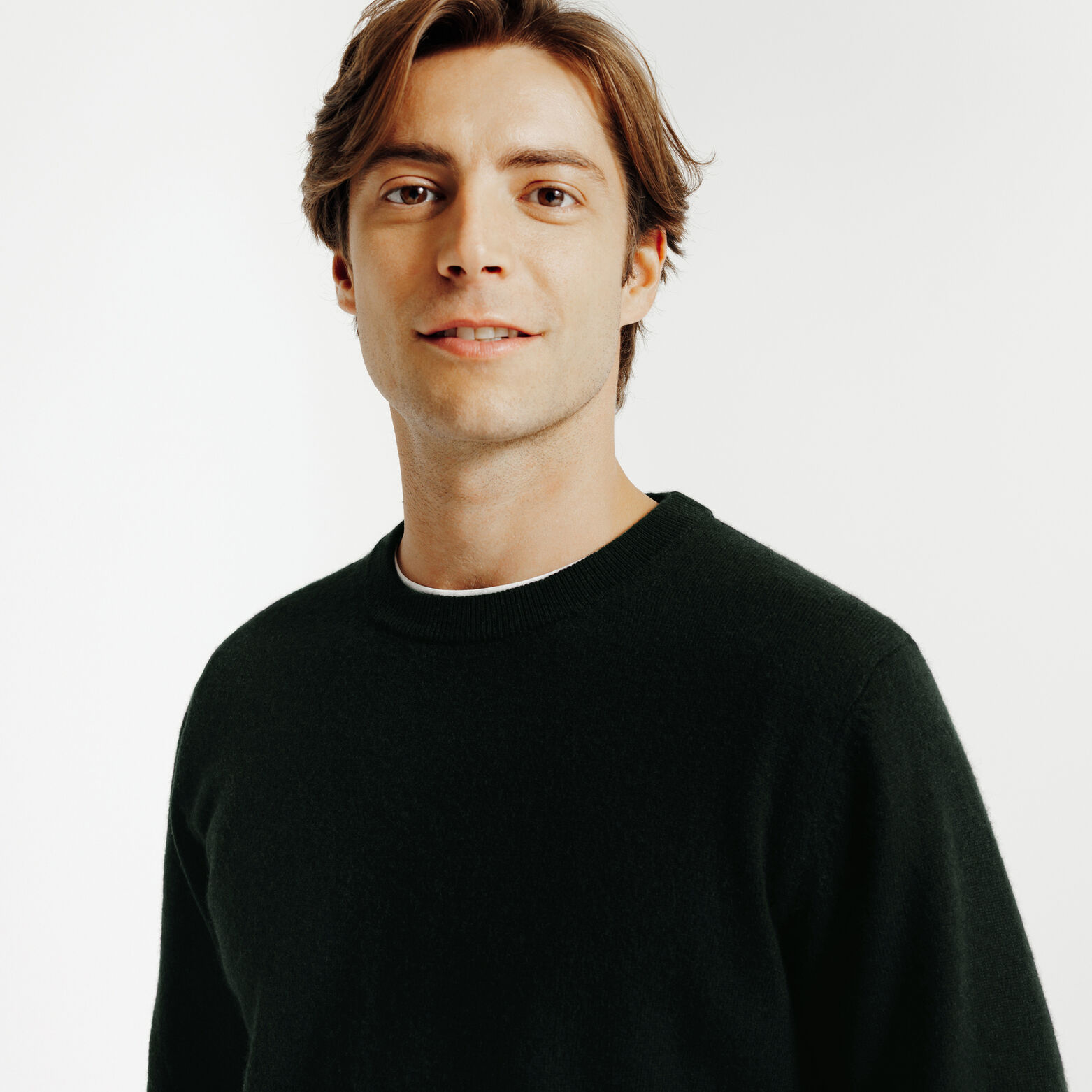 Pull col rond m&eacute;rinos cachemire