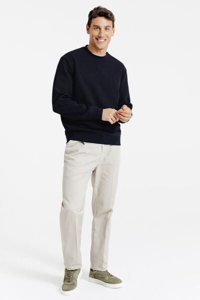 Sweat col rond gaufr&eacute;