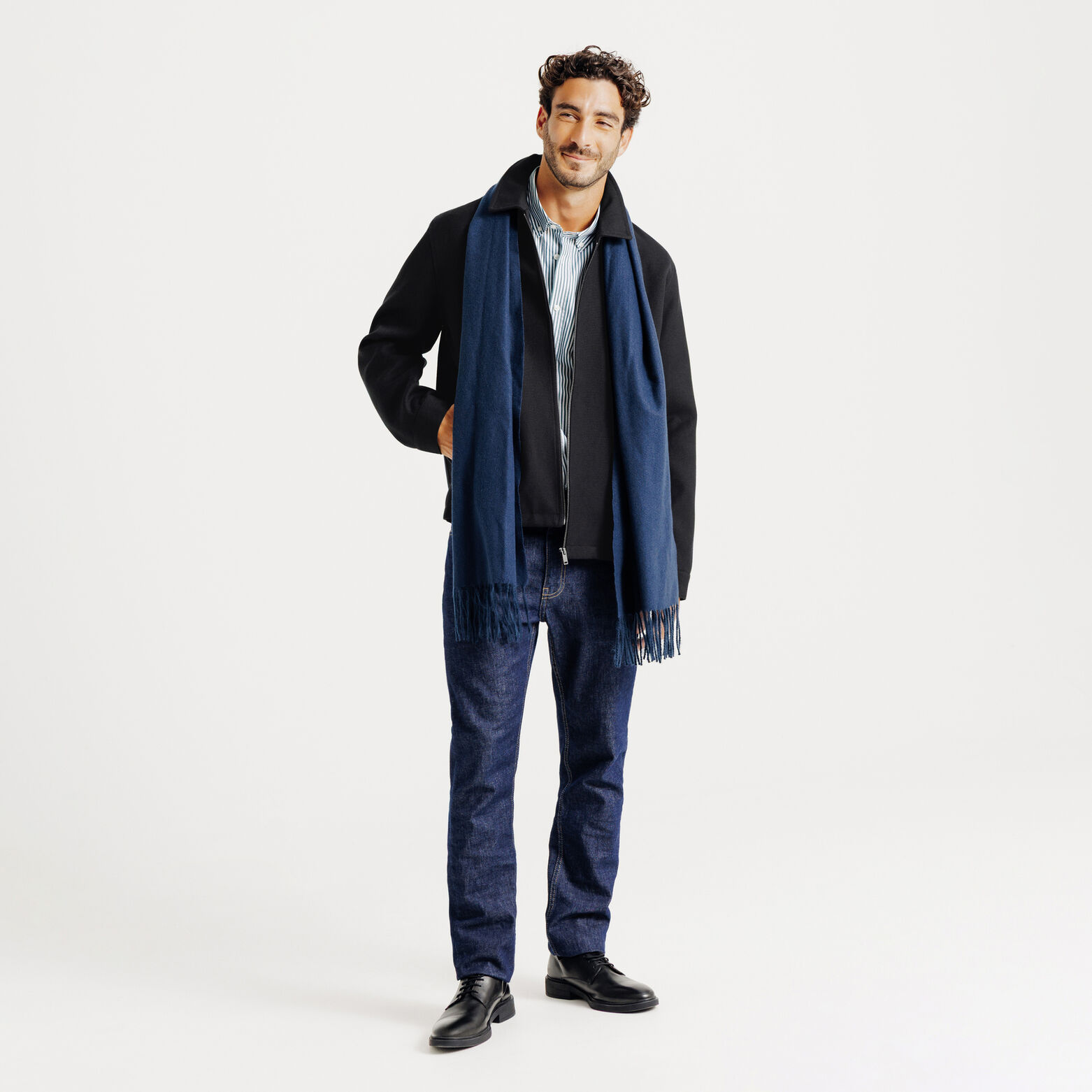 Blouson col chemise zipp&eacute;